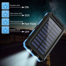 Solar Charger-10000mAh Solar Charger Power Bank -Portable Solar Phone Battery Panel Charger, QC3.0 Dual USB Port Battery Pack Charger Portable For All Cell Phones & Electronic Devices- Long Lasting, Travel Camping, LED Flashlight, The Best Gift For Festival
