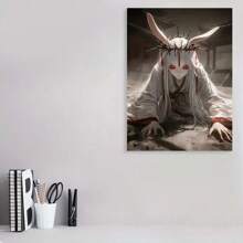 Framed Canvas Wall Art, Gentle Deer Anime Bunny Girl Poster, Versatile Indoor/Outdoor Decor For Home Office, Living Room, Bedroom, Classroom - Ideal New Year Gift, Bedroom Decor | Art Deco Style | Durable Canvas Material