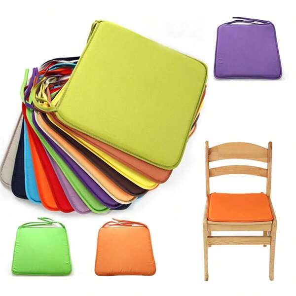 1 Peça Almofada de Cadeira Quadrada com Alças Antiderrapantes, Adequada para Mesa de Jantar, Sofá, Almofada, Casa, Escritório, Assento de Carro
