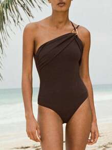 1 szt. Damskie, casualowe, plażowe, eleganckie, seksowne, bezrękawnikowe, odkryte plecy, z metalową klamrą, na wiosnę i lato