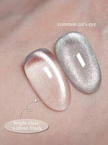 10ml Spring Summer Nails Hot Style Non-Gray Universal White Cat Eye Gel Nail Polish 2025 New Style Super Flash White Glass Bead Nail Art Nail Supplies