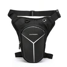 Motorcycle Side Leg Bag - EVA Hard Shell Outdoor Casual Waist Pack, Motorcycle Phone Wallet Hip Pack With Adjustable Shoulder Strap, Zipper Closure And Ventilation Holes, Suitable For Camping, Cycling, Outdoor Adventure - Rider Dedicated Adventure Storage Bag | Sports Accessories | Secure Zipper Closure, High Quality Nylon Waist Pack For Motorcycle Riding And Outdoor Adventure 2000s Style Streetwear