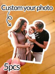 5/10/20 Stücke personalisierte Foto-Aufkleber, wasserfeste Vinyl-Aufkleber, individuelle Aufkleber, personalisierte Bild-Aufkleber, Wasser-Flasche Aufkleber, Laptop Aufkleber, Auto Aufkleber, geeignet für sie, Bestie, Paar, Freundin, Ehefrau, Kollege, Familie, für einzigartige Geschenke zu Jahrestag, Schulanfang Mode, Weihnachtsdekoration, für Einweihungsparty