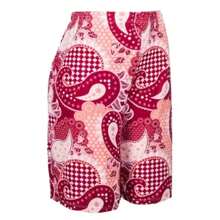 Bermudas de Senhora microfibra Poliéster confortável kit 02 fresquinho casual de malha estampada - Multicolorido - Visão 9