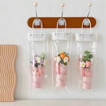 1 set DIY de bouquet floral tissé, comprenant tissu et fleurs tissées, vase en plastique, papier cadeau, 5 pièces de fleurs tissées. Convient comme cadeau pour la mère, les amis, l'anniversaire, la fête des mères, la Saint-Valentin, la décoration de la maison