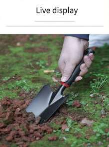 1 Pc Gardening Hand Tools - Durable Metal Shovel, Weeder, Cultivator, Transplanter - Ergonomic Handle - Plant Care, Potting, Gardening Gift, Outdoor Treasure Hunting, Beachcombing, Camping - Suitable For Indoor And Outdoor Use. Features: Anti-Slip, Elegant, Durable, Chic - Black - View 8