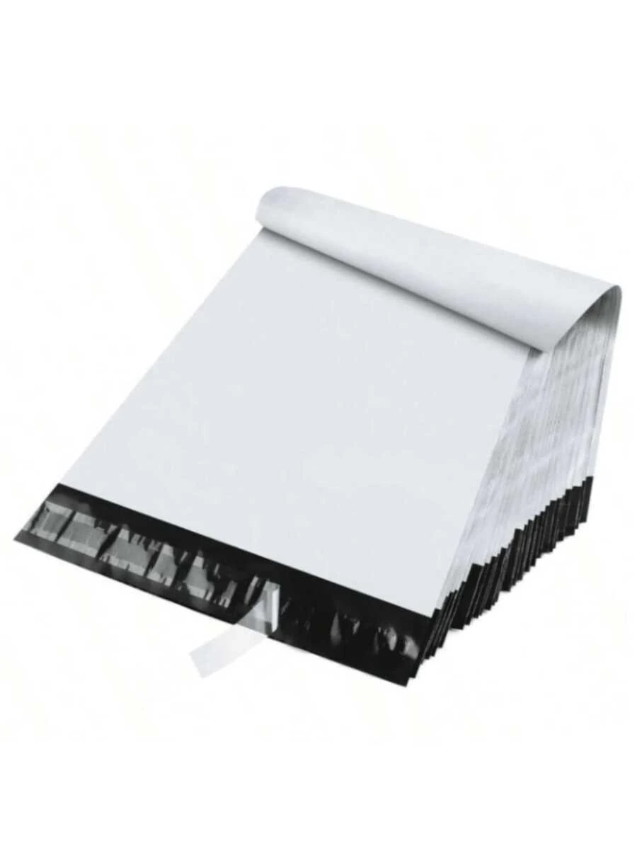 10 个白色小型企业邮寄袋、服装运输信封、运输用品袋、防水袋和重型粘合袋，适用于礼品运输、服装运输和运输各种物品。 - 黑與白 - 查看 1