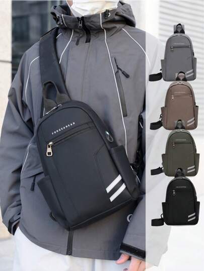 Bolso de pecho casual, bolso bandolera para hombres y mujeres, bolso bandolera con correa de hombro convertible para viaje, deporte, gimnasio, senderismo, running, riñonera