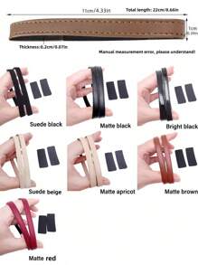 1/3 Pairs Elastic Shoelaces For High Heels, No Tie, Non-Slip, Adhesive Fastener Design - Multicolor - View 2