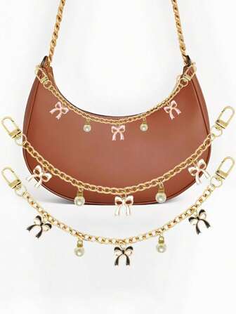 Bow Bag Purse Charm Bag Chain Charm Bag Purse Charm Chain Faux Pearl Bag Decoration Accessories Cherry Decorative Bag Chain Charms Purse Extender Replacement Extension Chain Decorative Bag Strap Chain Straps Charms For Handbag Tote Crossbody Shoulder Bag For Women's Shoulder Bag - Zinc Alloy Bag Chain Charm Bag Decoration Chain Pendant Decorative Bag Chain Charms Accessories