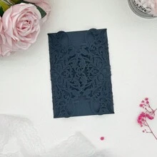 25 piezas Invitaciones de boda con corte láser elegantes de falsa perla, multicolor con acentos brillantes - Adecuadas para bodas, aniversarios y ocasiones especiales - Diseño exquisito con espacio para tarjeta interna, recuerdos de boda, sin incluir tarjetas internas ni sobres