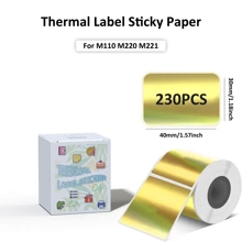 Etiquetas Térmicas Impressora M110 - Papel Adesivo Multiuso, Resistente, À prova d'água, Rolos de Autocolantes para Envios, Inventário, Preços no Varejo, Marcas de Pequenas Empresas, Acabamento Fosco/Brilhante