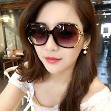1pc Women's Black Sunglasses With Camellia Hollow Lacquer Rose Flower Large Frame - Black - View 7