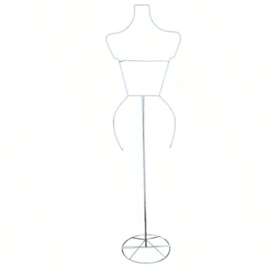 Silver Silhouette Wire Display With Woman Base - Silver - View 1
