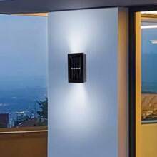 4Pack Solar Wall Light, UP And Down, 2 Led Illuminate Outdoor Sun Light, Sensor Lamp, Outdoor Rectangle Sun Light, Waterproof, For Yard Garage Porch Garden Decor - trắng - Xem 7