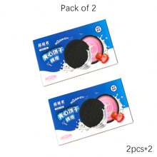 1pc/2pcs/4pcs Novelty Shaped Erasers - Cookie, Ramen, Chocolate, Ice Cream Designs, Pencil Erasers, Suitable For Office & School, Durable & Easy To Clean, Ideal For Students, Teachers, Daily Use, Back To School Gift, Memorabilia, Learning Competition Prize, School Office Supplies