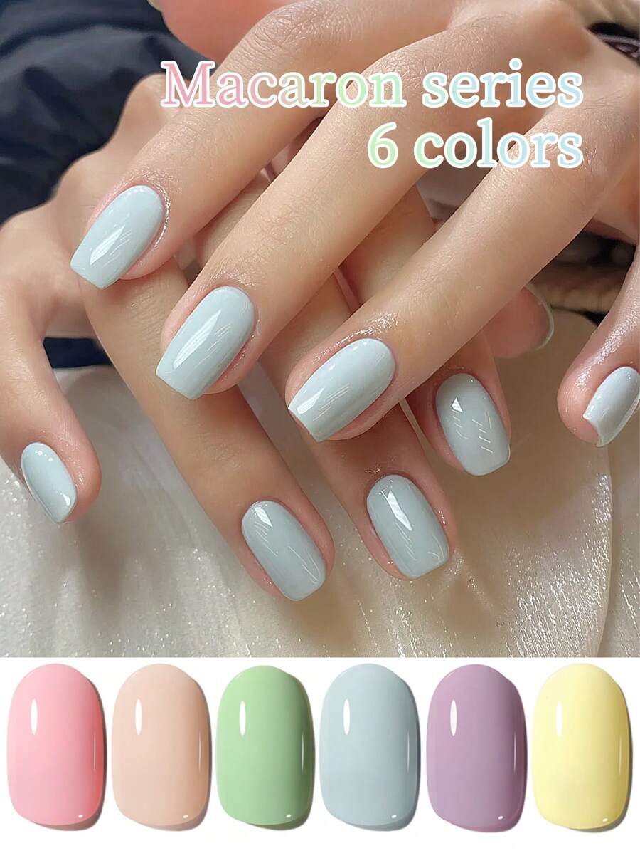 MORDA 4色15毫升 Marcon Candy 凝胶指甲油系列，可浸湿 LED/UV，中性凝胶指甲油，用于美甲，持久快干，适用于家庭沙龙美甲 DIY
