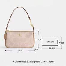 Mother's Day Shoulder Bags Nolita 19 Shoulder Bag Women Underarm Bag Ladies Cute Purses And Bags Women Coach Bags Shoulder Bag In Blocked Signature Canvas,2026 Mother's Day Gifts,Gift For Her,CW426 - Sand/Tan - 查看 6