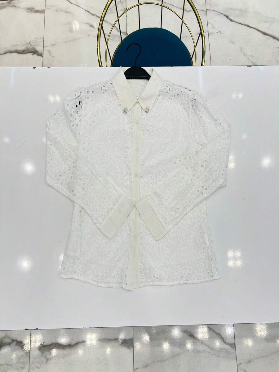 Leze Shirt With Collar Detail/E066 - White - View 1