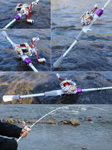 SOUGAYILANG 2-Section 1.8m/5.9FT Ultralight Carbon Fiber Fishing Rod & Baitcasting Reel Combo 7.2:1 Gear Ratio Fishing Reel With Fishing Line Fishing Accessories Fishing Gear Perfect For Freshwater Perch, Trout, Pike & Walleye (Fishing Line Specification Random)