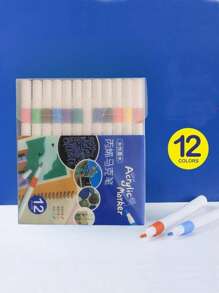 80 pièces/60 pièces/48 pièces/36 pièces/24 pièces/12 pièces Stylos marqueurs acryliques, stylos de graffiti pour l'artisanat, set de marqueurs aquarelle colorés, crayons de couleur opaques et imperméables à grande capacité. Excellent cadeau pour les étudiants, parfait pour offrir, cadeau d'Halloween, de Noël, pour la fête des mères, pour la rentrée scolaire, fournitures scolaires