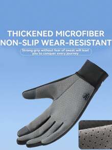 1 Pair Outdoor Sports Cycling Fishing Gloves, Sweat-Absorbent Breathable Quick-Drying Fitness Gloves