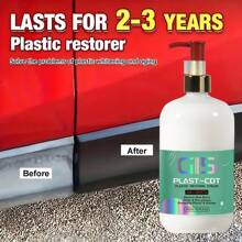 JB-XPCS 500ML Plastic Restorer Wax - Easy Application Interior Renovation Kit Long-Lasting Plastic & Rubber Restorer - Enhanced Black Trim Renovation, Tire Shine & Interior Care, Suitable For Various Vehicle Types