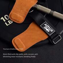 2pcs Men's And Women's Non-Slip Fitness Gloves, Wrist And Palm Support Gloves For Hard Lift Lifts, Pull-Up Assist Straps, Palm Protection Bar Non-Slip Wristbands, Bench Press Back Pull-Up Wrist Guards Gym Accessories, Sport, Gym, Home Exercise, Women's Gym Gloves, Boxing Gloves, Gym Gloves, Gym Gloves, Men's Gym Gloves - Multicolor - View 3