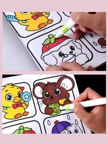 1pc COMFY DAYS: Coloring Book For Adults And Teens Featuring Super Cute Animal Characters With Easy And Simple Designs For Relaxation Cute And Comfy(Excluding Marker Pen) - MultiWarna - View 4