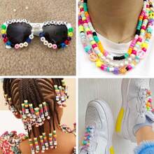 1set Acrylic Letter Beads, Plastic Beads, Open Jump Rings, Lobster Clasp, DIY Jewelry Making Accessory Set - Suit - View 4