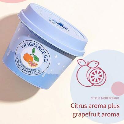 Miniso Citrus&Grapefruit Ice Cream Aromatherapy Cream, Toilet Car Toilet Indoor Household Long Lasting Aromatherapy Cream (1 PC)