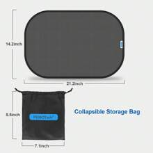 Pare-soleil pour vitres de voiture PEMOTech (lot de 2) - 53 x 35 cm - Protection solaire, anti-éblouissement et anti-UV - Protection solaire pour vitres latérales et sièges auto