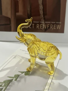 Creative Minimalist Crystal Animal Handcraft Decoration, Elephant Crystal Ornament For Wealth, Home Decor, Desk, Living Room, Hotel, Party, Back To School, Graduation, Birthday Gift