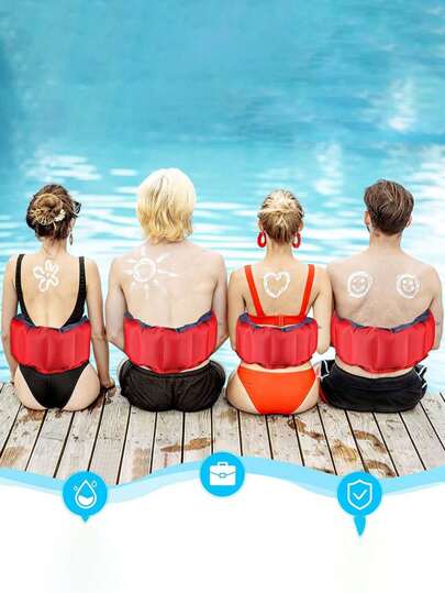 1pc Outdoor Beach Essential PVC Inflatable Adult Swimming Float Belt For Men And Women, Adjustable Waist Float Assist, Sea Party Supplies