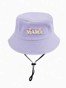 1 Pc Cartoon Bucket Hat, Fashion Printing Casual Bucket Hat, Travel Out Of The Sun Sports Sun Hat, Women's Best Gift For Mother's Day - A - View 5