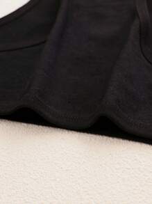 5 pezzi di biancheria intima a vita media nera per donna, di colore solido, traspirante, comoda e sexy, con design a T molto elastico