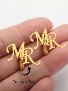 Gepersonaliseerde manchetknopen met twee letters voor mannen, gepersonaliseerde manchetknopen van roestvrij staal, voor herenpakken, overhemden, bruiloften, zaken, cadeaus voor Vaderdag, schoolbenodigdheden, terug naar school, voor kantoor, voor school, voor klaslokalen, cadeaus voor leraren, voor de universiteit, voor collega's, voor studenten op de studentenkamer, voor leraren, voor jongens en meisjes, voor tieners, middelbare scholieren, middelbare scholieren, laatstejaarsstudenten, studenten aan hogescholen, universiteitsstudenten, eerstejaarsstudenten, tweedejaarsstudenten, studenten in de brugklas