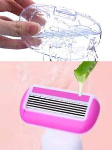 Women's Hair Removal Razor, Including Underarm, Leg And Bikini Area Hair Shaver,Portable Shaver,Pink Manual Razor,Women Bikini Manual Razor Blade Hair Removal Shaving/5-Layer Blades,Stainless Steel Blade Replaceable Pink Shaver Head Girls Gifts Travel Essentials,Suitable For Beaches, Vacations, Tourism, Travel, Business - Multicolor - View 9