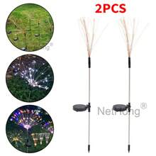 NetHong 2 X Solar Firework Light 120 LED Sparkle Pathway Lawn Decor Outdoor Garden
