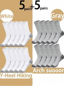 20/10/1 Pair Multi-Color Men Mid-Calf Socks, Breathable & Comfortable Socks For Men's Basketball Training, Outdoor Running