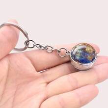 1 Peça/Conjunto de 9 Peças Chaveiro de Bola de Vidro de Dois Lados com Tema do Sistema Solar, Presentes com Tema de Planeta (Terra/Saturno/Marte/Mercúrio/Júpiter), Adequado para Pequenos Presentes Criativos de Festival, Acessórios de Carro, Encantos de Bolsa, Mochilas Escolares, Gótico Fofo Y2k