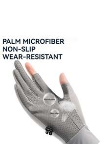 1 Pair Outdoor Sports Cycling Fishing Gloves, Sweat-Absorbent Breathable Quick-Drying Fitness Gloves
