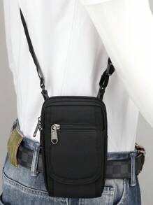 1pc Multi-Functional Crossbody Fanny Pack, Outdoor Sports Smartphone Small Waist Bag, Tactical Sling Pouch, Can Be Worn As Crossbody Or Waist Bag, Ideal Gift For Friends And Family. Product Size: 18cm*10cm*4cm - Multicolor - View 12