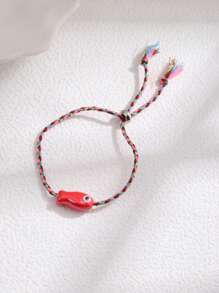 1pc Adorable Ceramic Fish Bracelet, Suitable For Everyday Wearing