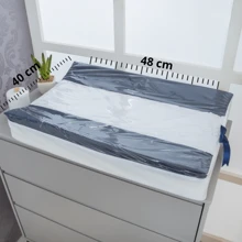 Anatomical Baby Changing Table Dresser Plastic Cover Luxury P - Xanh và trắng - Xem 4