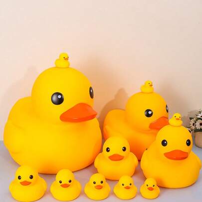 ของเล่นอ่างอาบน้ำ ของเล่นลอยน้ำยางสระว่ายน้ำ เป็ดยางสีเหลืองน่ารัก สนุกน่าสนใจ เหมาะเป็นของขวัญสำหรับเด็กผู้ชายและเด็กผู้หญิง