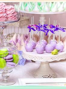 50 pièces Bâtonnets de sucette en acrylique transparent, bâtonnets de gâteau pop pour décoration de fête d'anniversaire, de mariage, de remise des diplômes, décorations de petits gâteaux, chocolat, biscuits, outils de cuisson, accessoires de cuisine