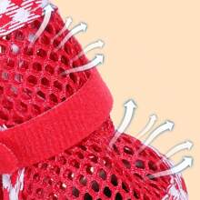 Set de 4 zapatos para perros con suela suave antideslizante y malla, zapatos para mascotas de razas pequeñas con suela blanda y transpirable, para usar en todas las estaciones