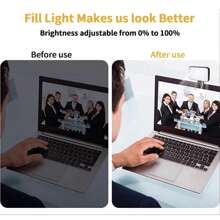 1 pieza Luz de relleno LED para selfie, luz de teléfono LED con 3 modos de iluminación, luz de relleno portátil y de clip mini para maquillaje, transmisión en vivo, conferencia de Zoom, luz de video/fotos recargable para teléfono, cámara, con batería integrada de 150mAh