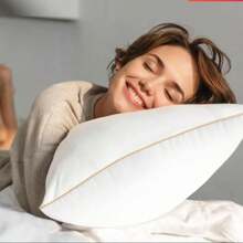 1pc Soft And Cozy Bedroom Pillow Core, With Microfiber Pillow 650GR  50x60 - White - View 1